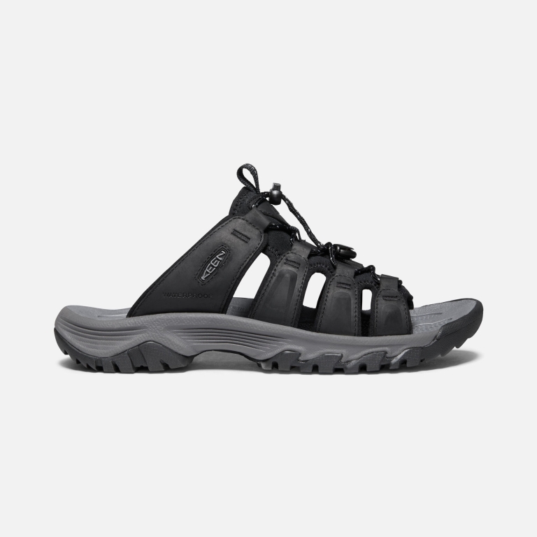 Keen Targhee III Slides - Men's Black Grey Sandals